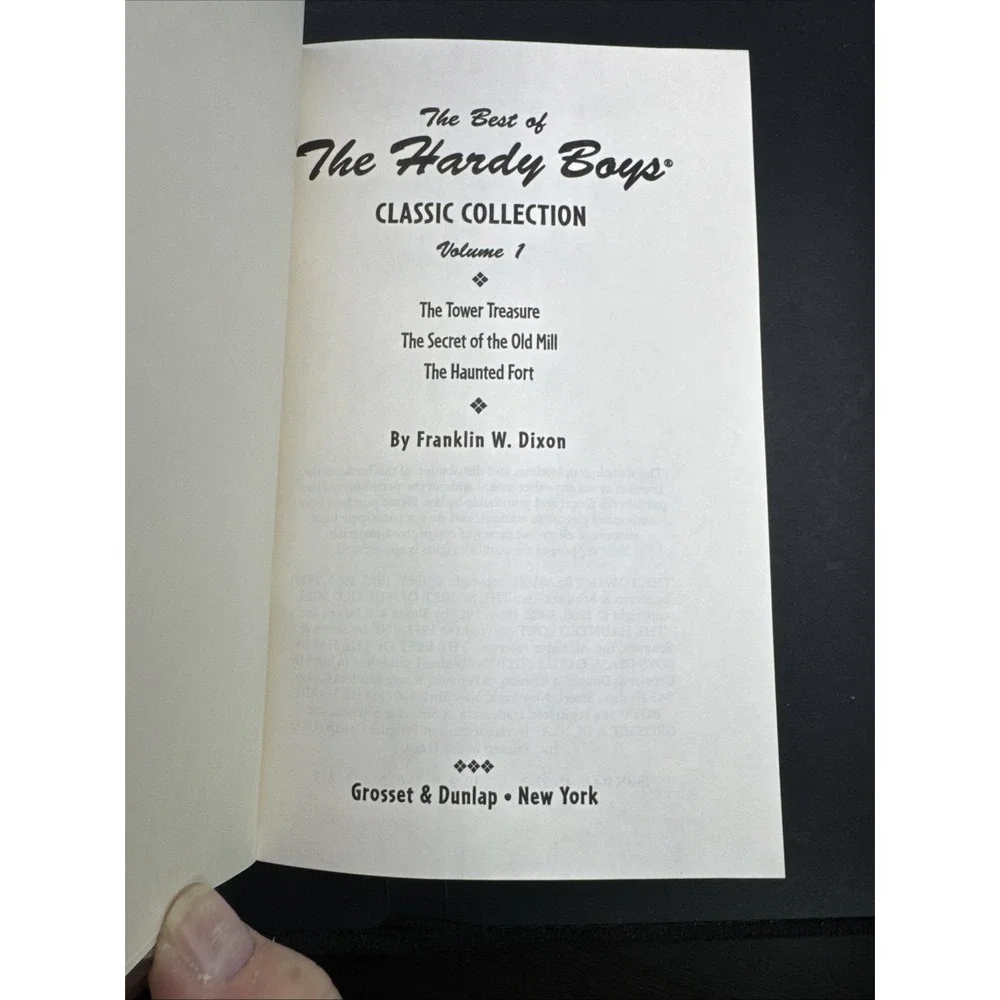 The Best of the Hardy Boys Classic Collection Vol‎ 1 Franklin W. Dixon 3 Stories